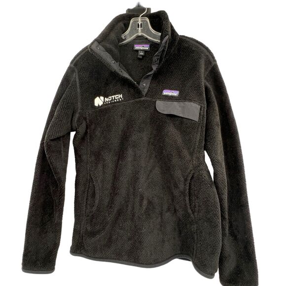 Patagonia Womens Black Re Tool Snap T Fleece Size Large Pullover Sweater‎ - Picture 1 of 7